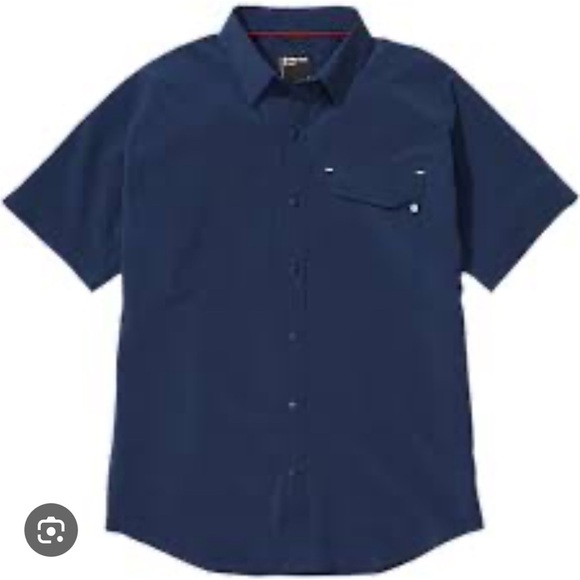 2 marmot  Men's Blue/Rust Northgate Peak UPF Protection Shirt Sz XL - Picture 1 of 16